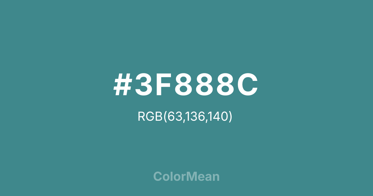 #3F888C color swatch