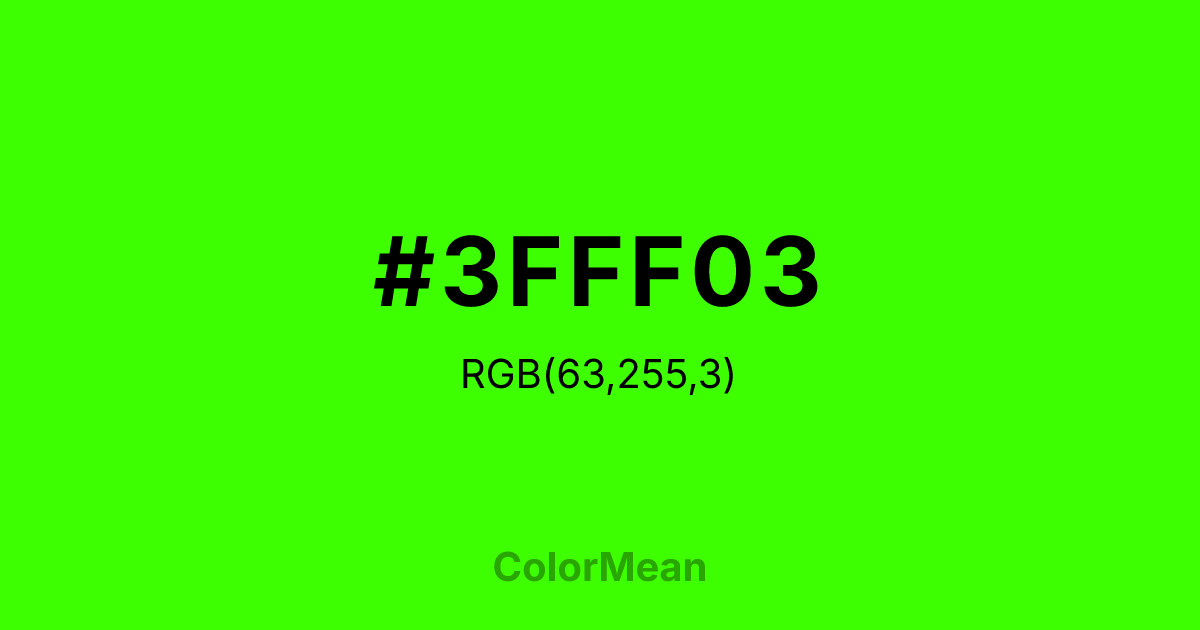 #3FFF03 color swatch