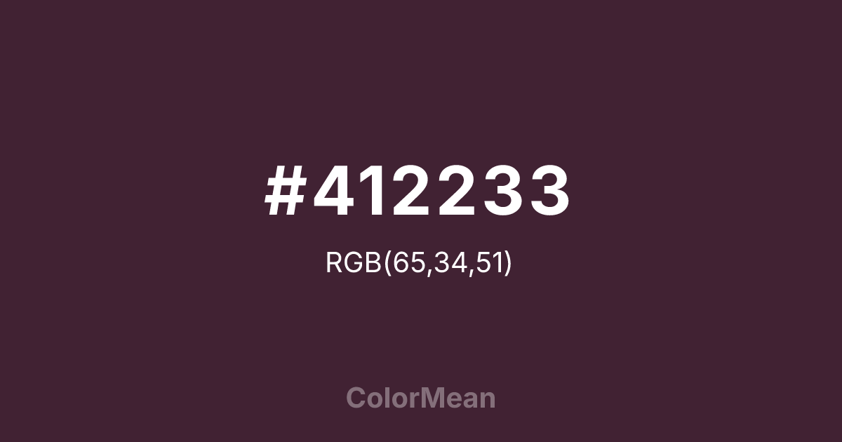 #412233 color swatch