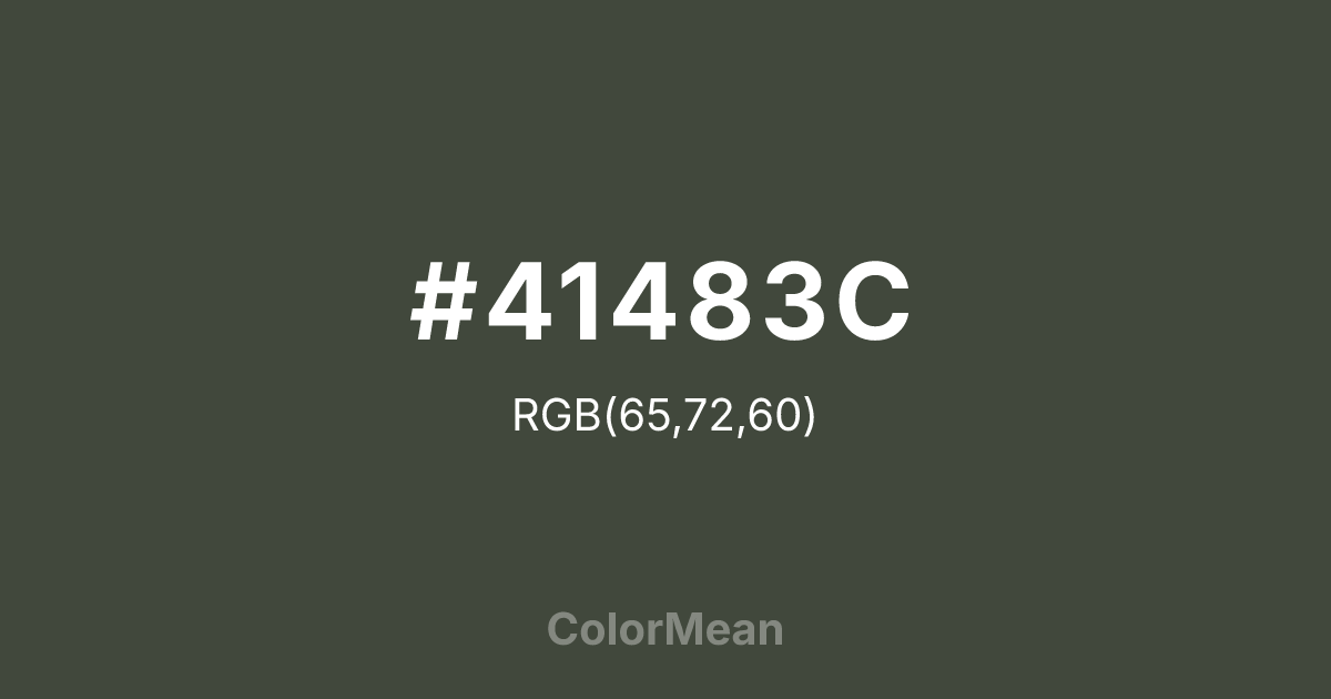#41483C color swatch