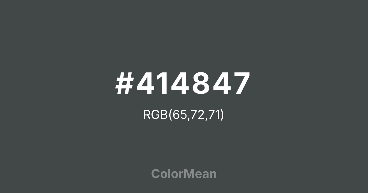 #414847 color swatch