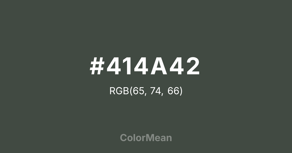 #414A42 color swatch