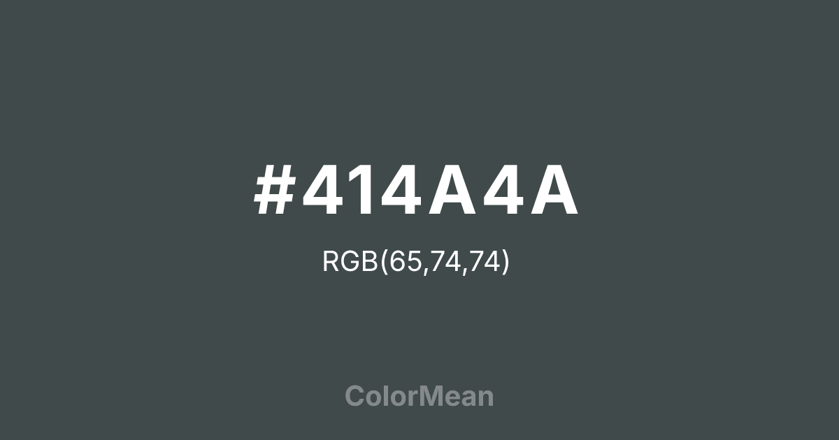 #414A4A color swatch