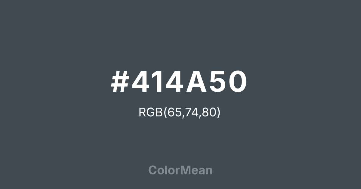 #414A50 color swatch