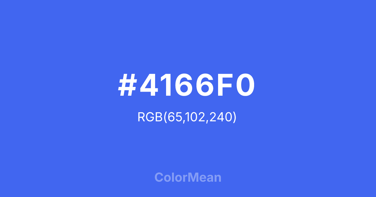 #4166F0 color swatch