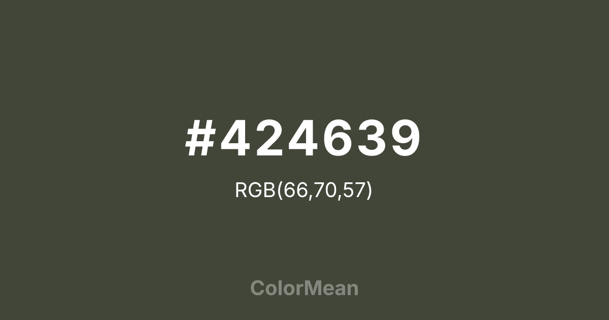 #424639 color swatch