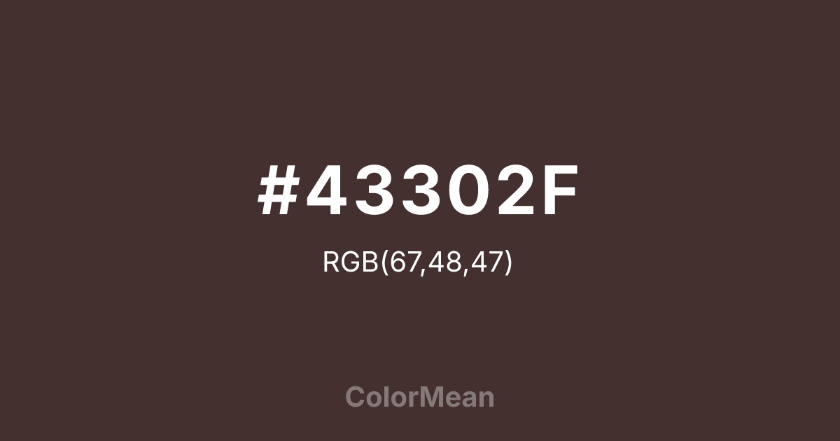 #43302F color swatch
