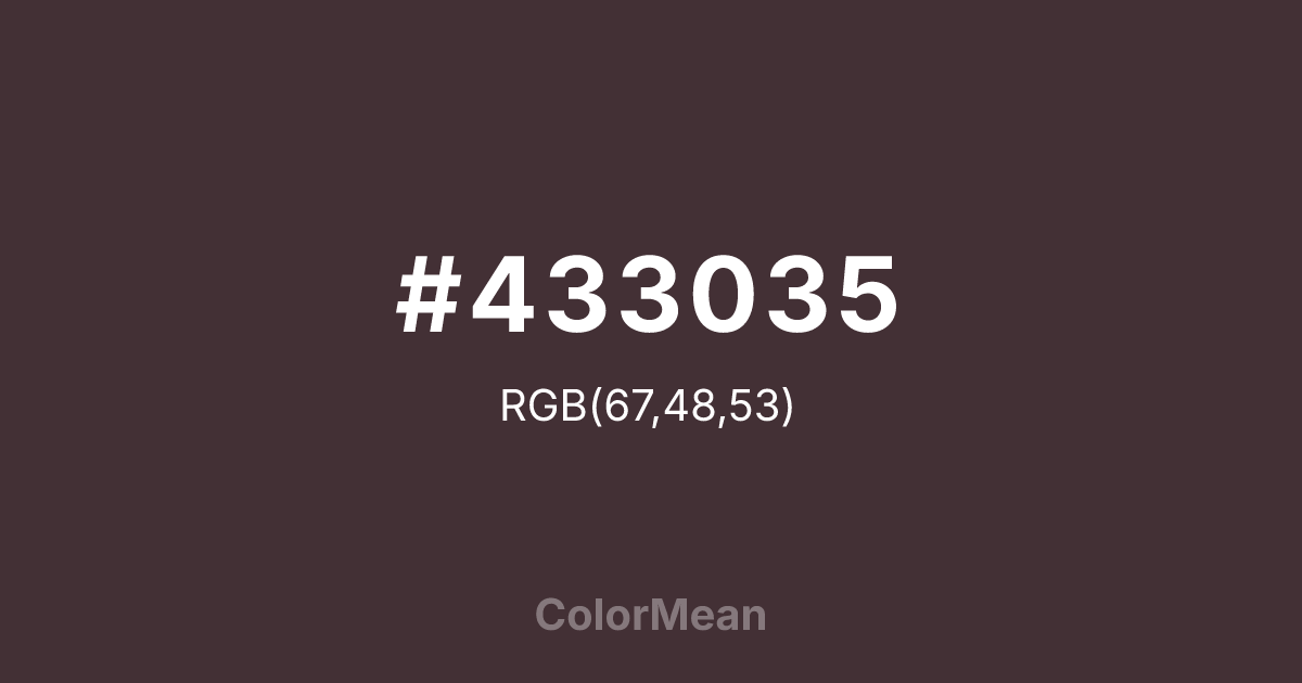 #433035 color swatch