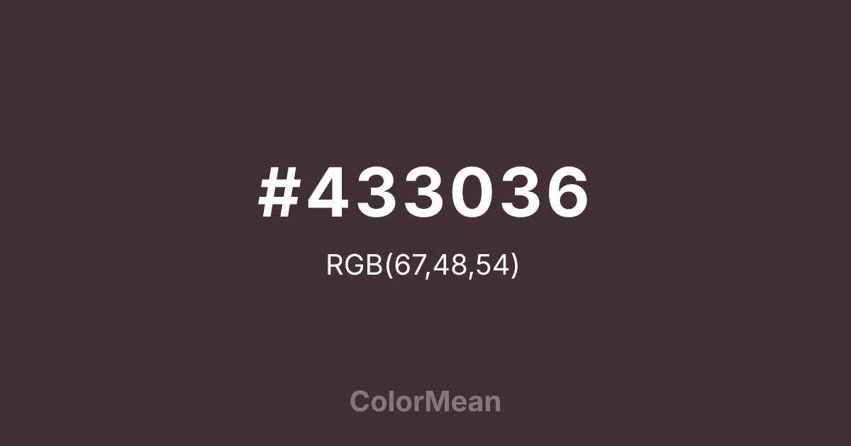 #433036 color swatch