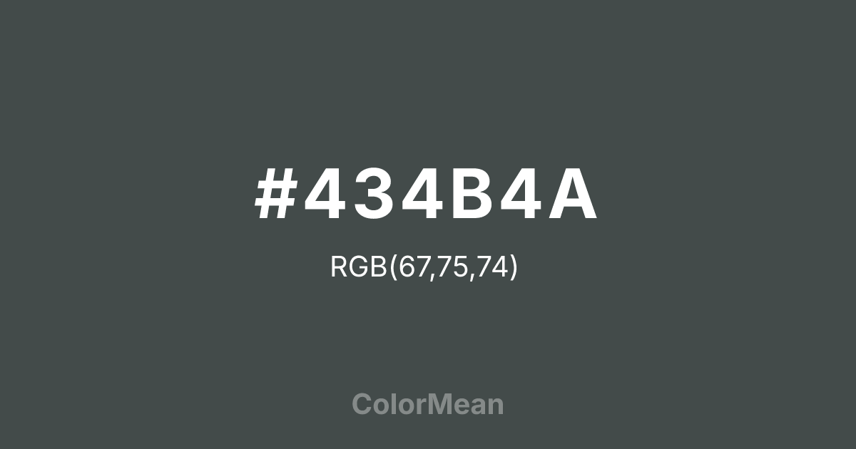 #434B4A color swatch