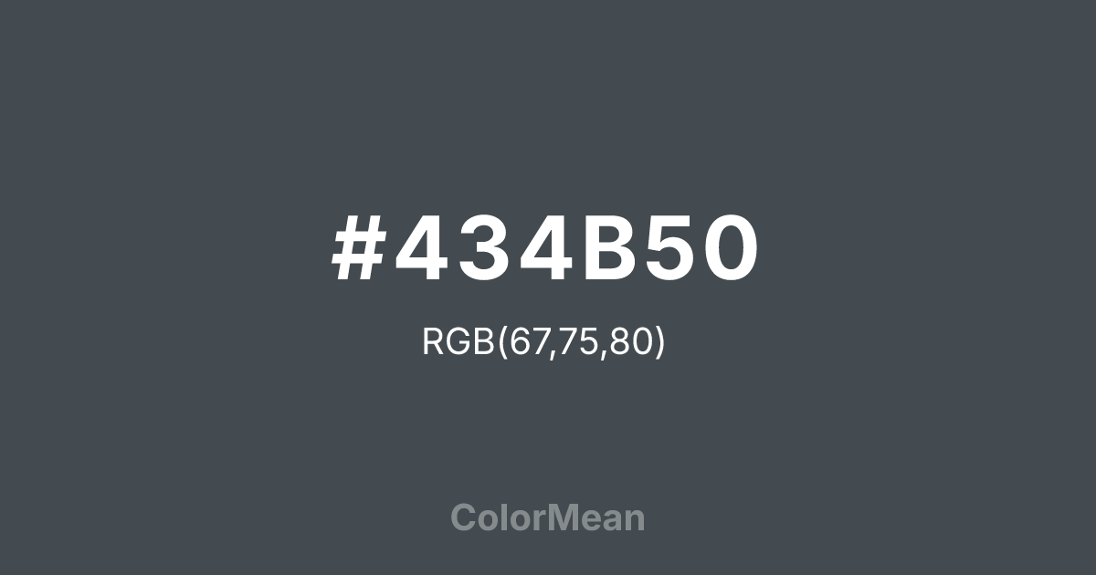 #434B50 color swatch