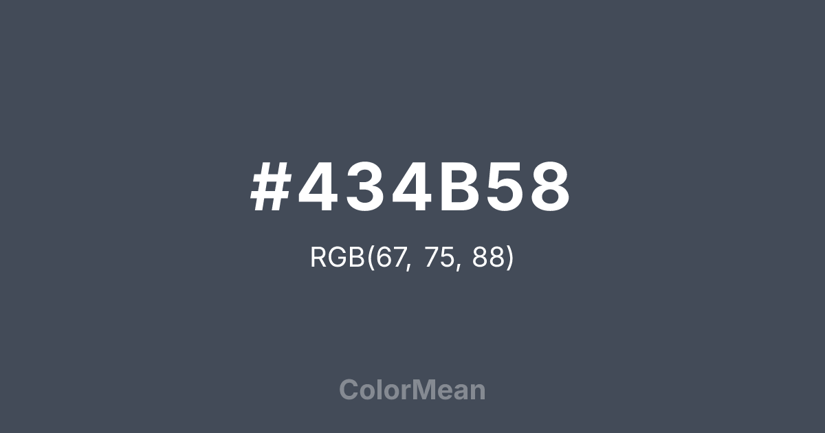 #434B58 color swatch