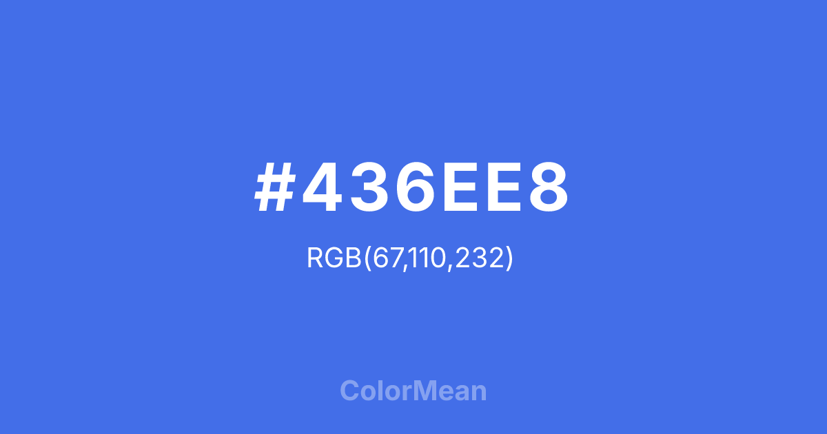 #436EE8 color swatch
