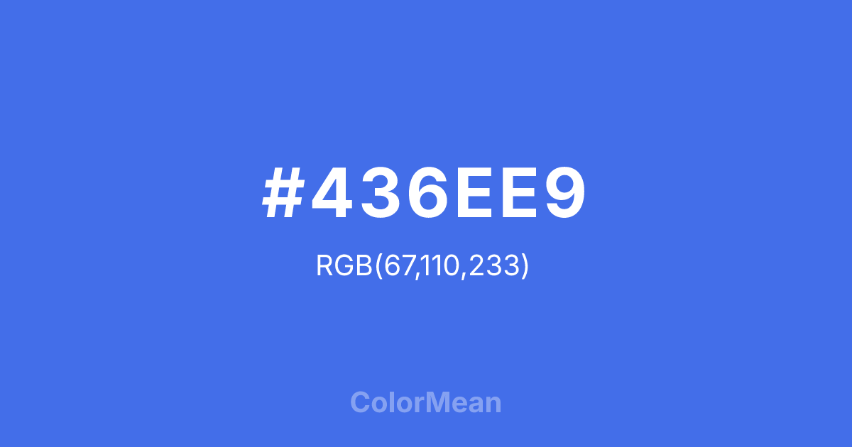 #436EE9 color swatch