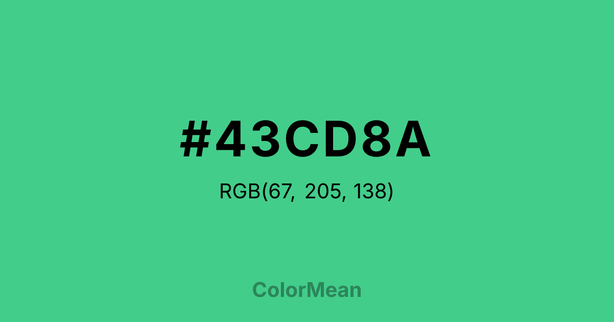 #43CD8A color swatch