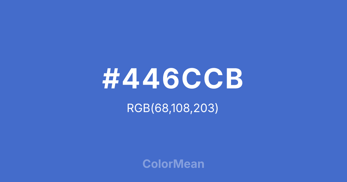 #446CCB color swatch