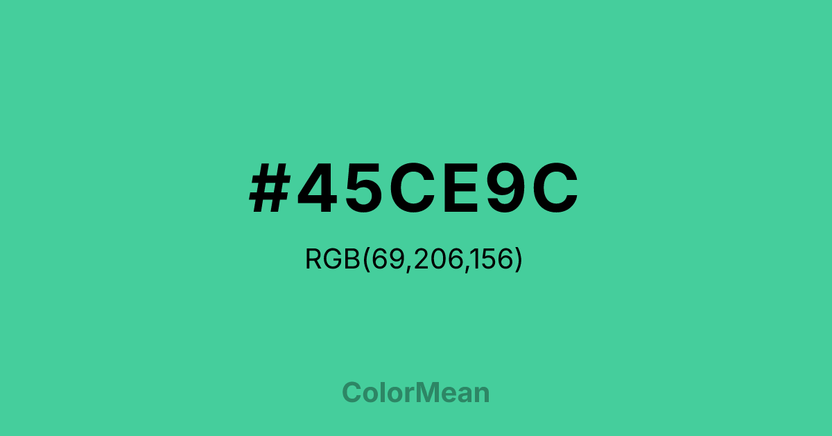 #45CE9C color swatch