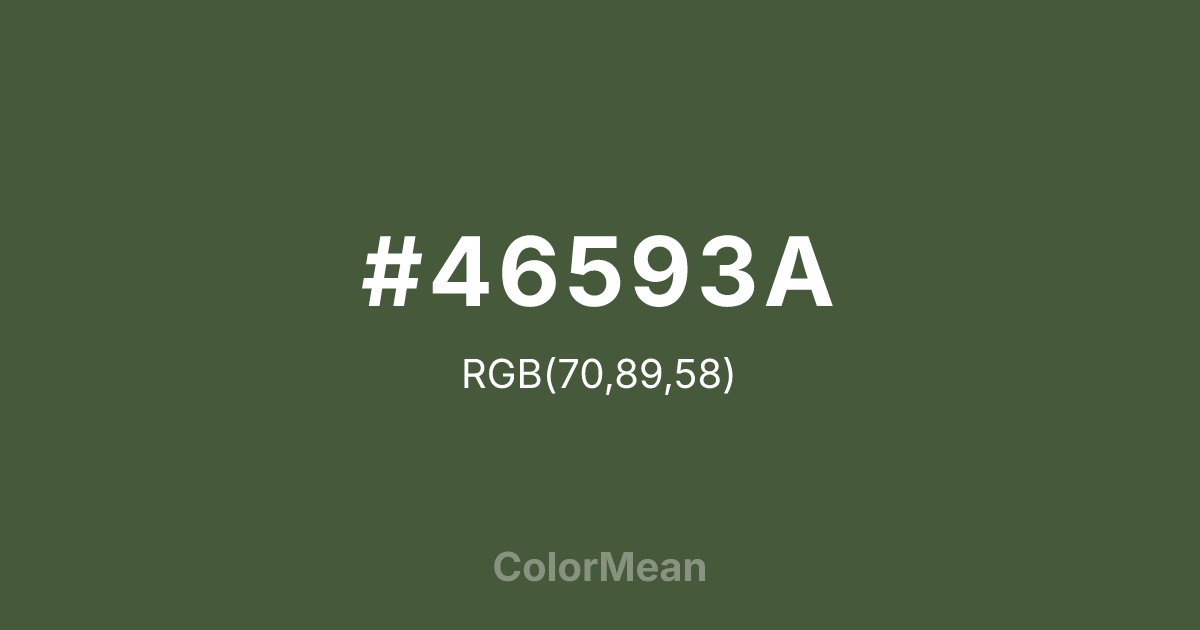 #46593A color swatch