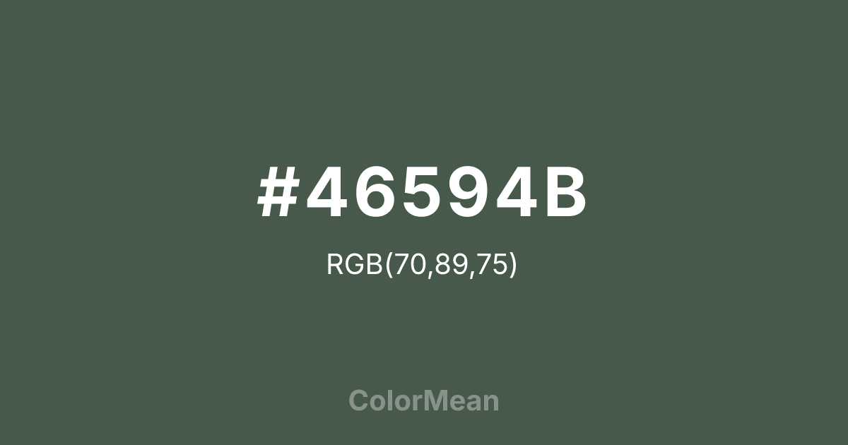 #46594B color swatch