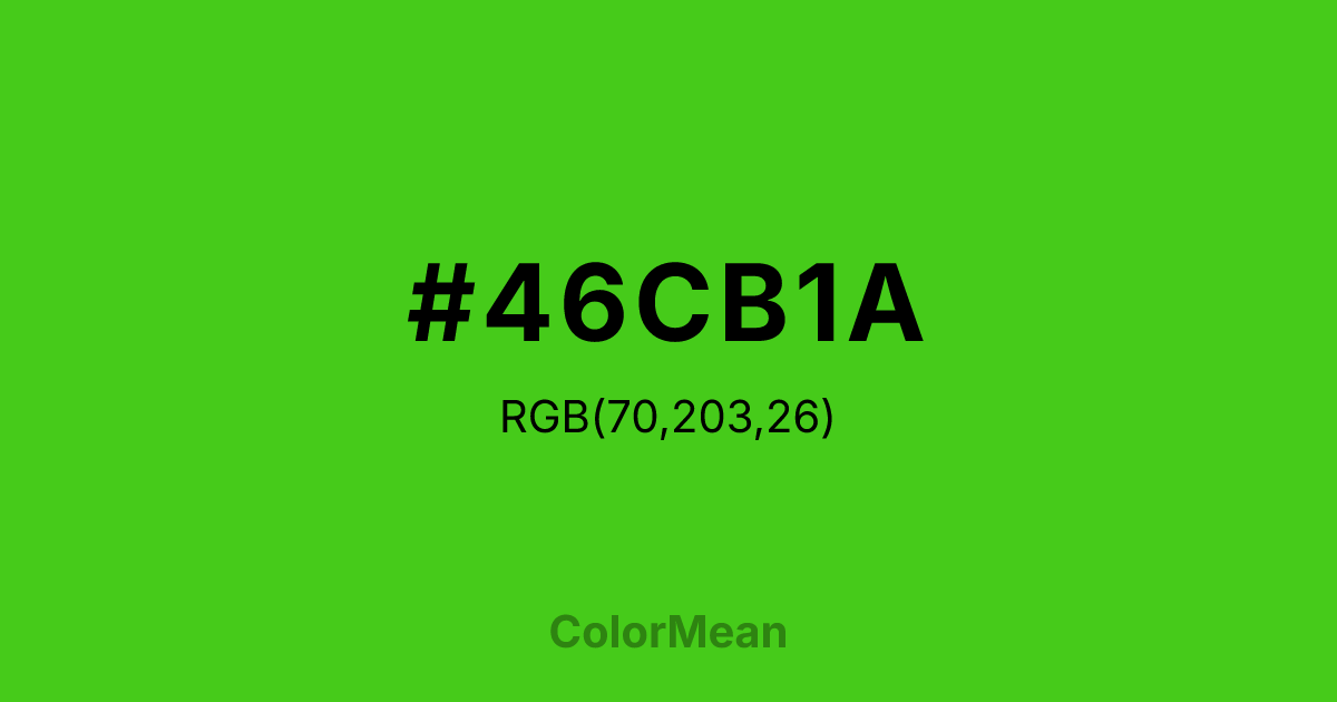 #46CB1A color swatch