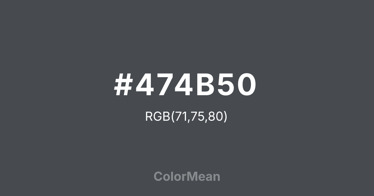 #474B50 color swatch