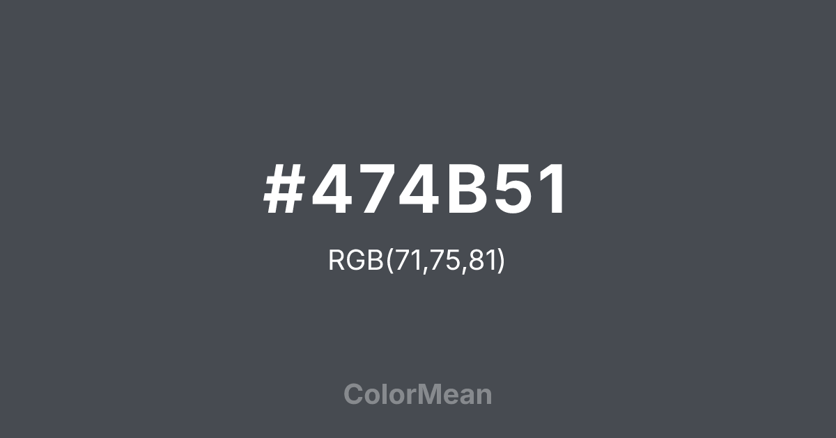 #474B51 color swatch
