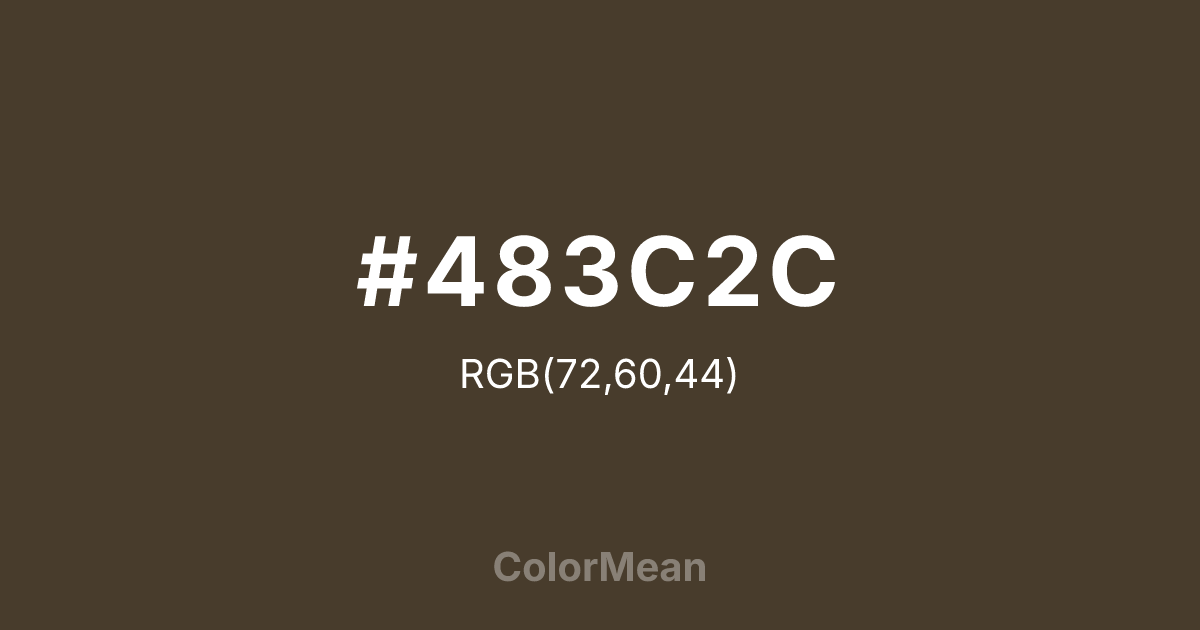 #483C2C color swatch