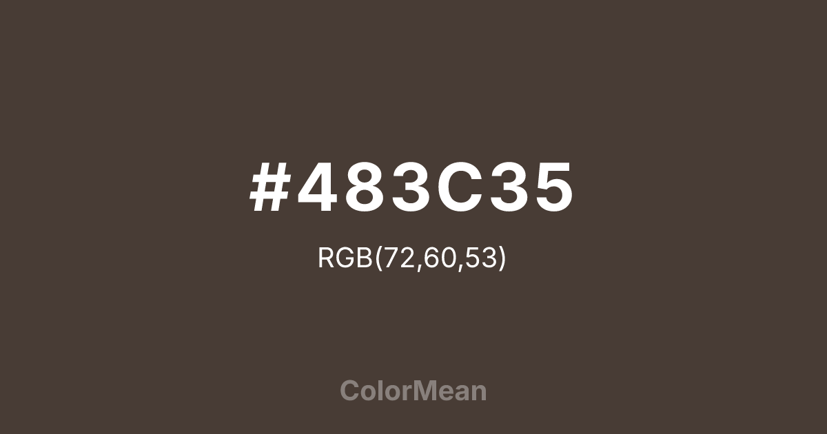 #483C35 color swatch