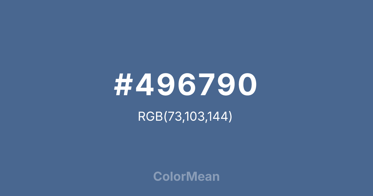 #496790 color swatch