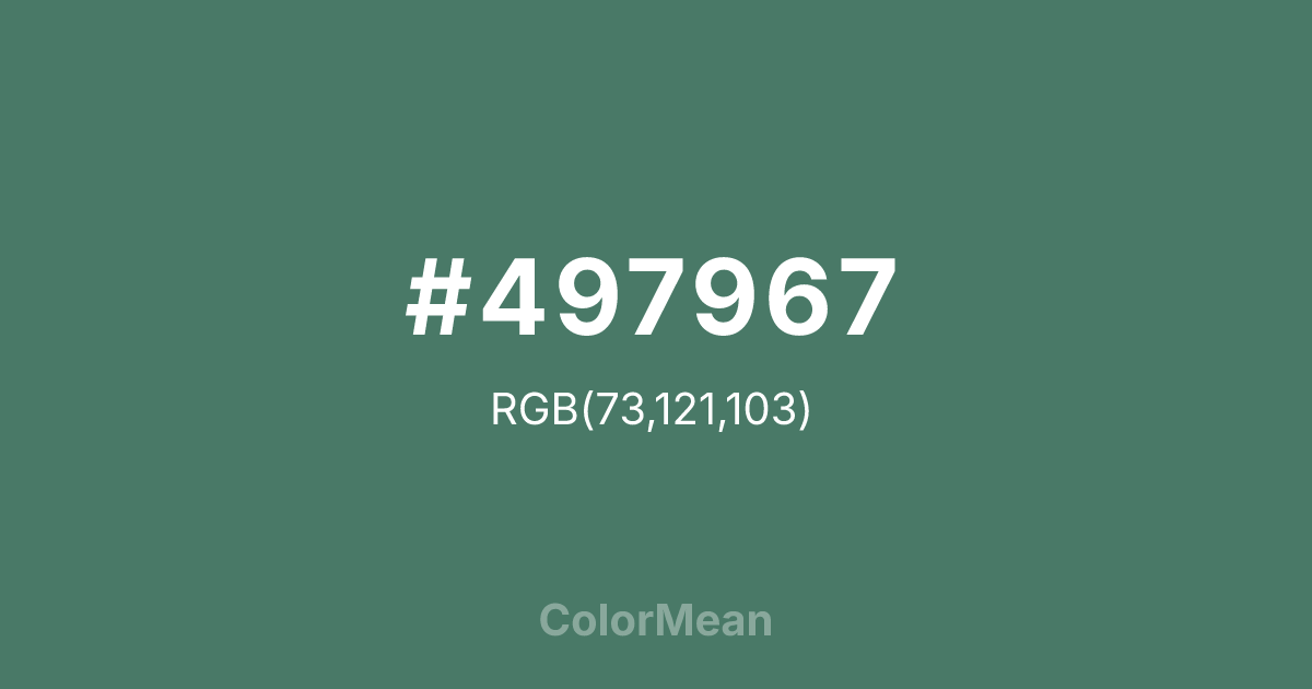 #497967 color swatch