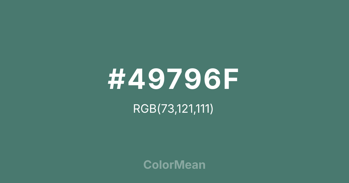 #49796F color swatch