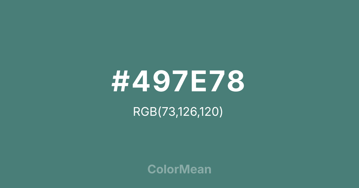#497E78 color swatch