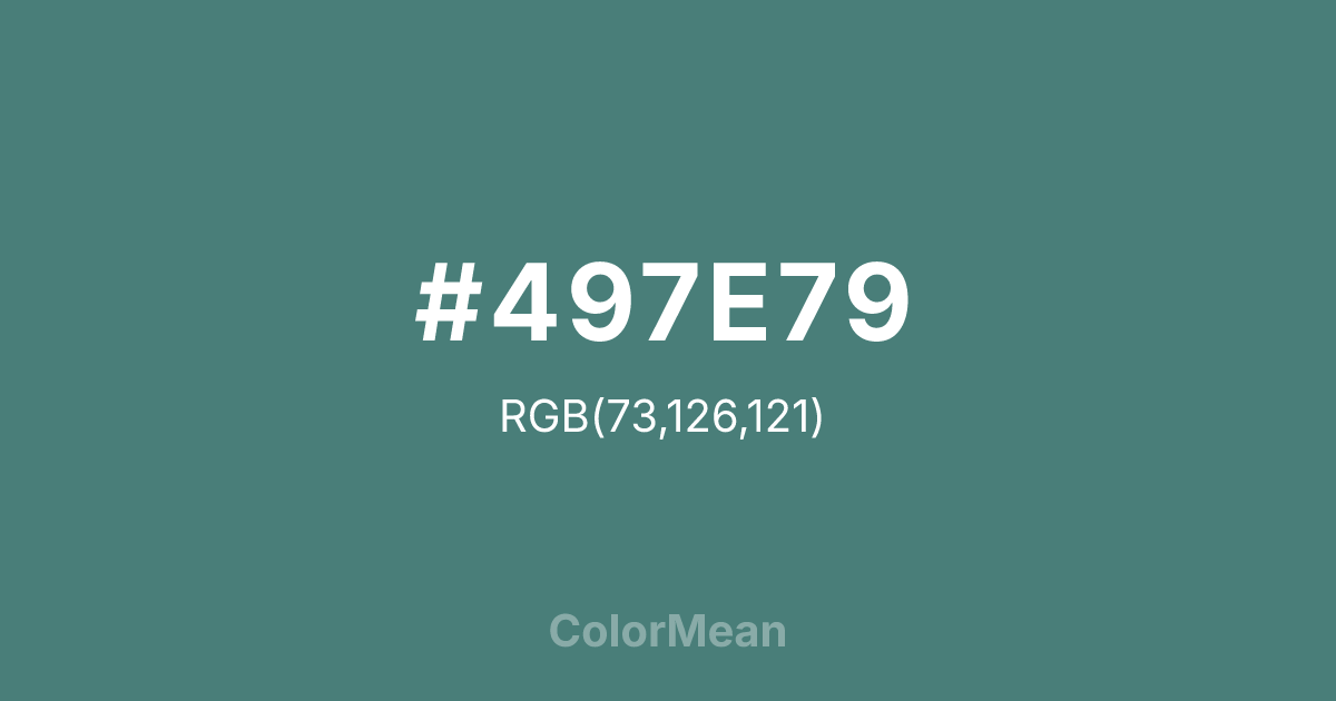 #497E79 color swatch