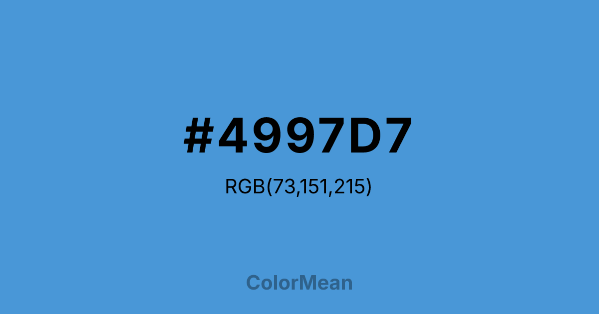 #4997D7 color swatch