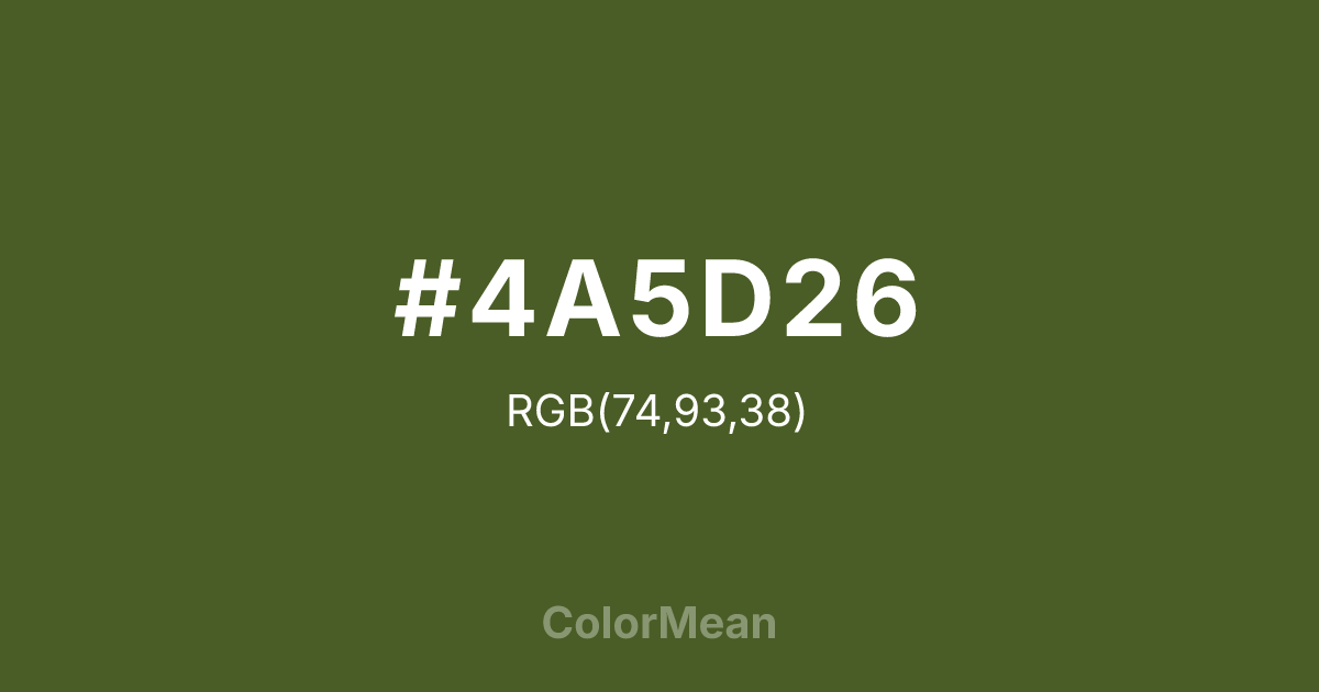 #4A5D26 color swatch