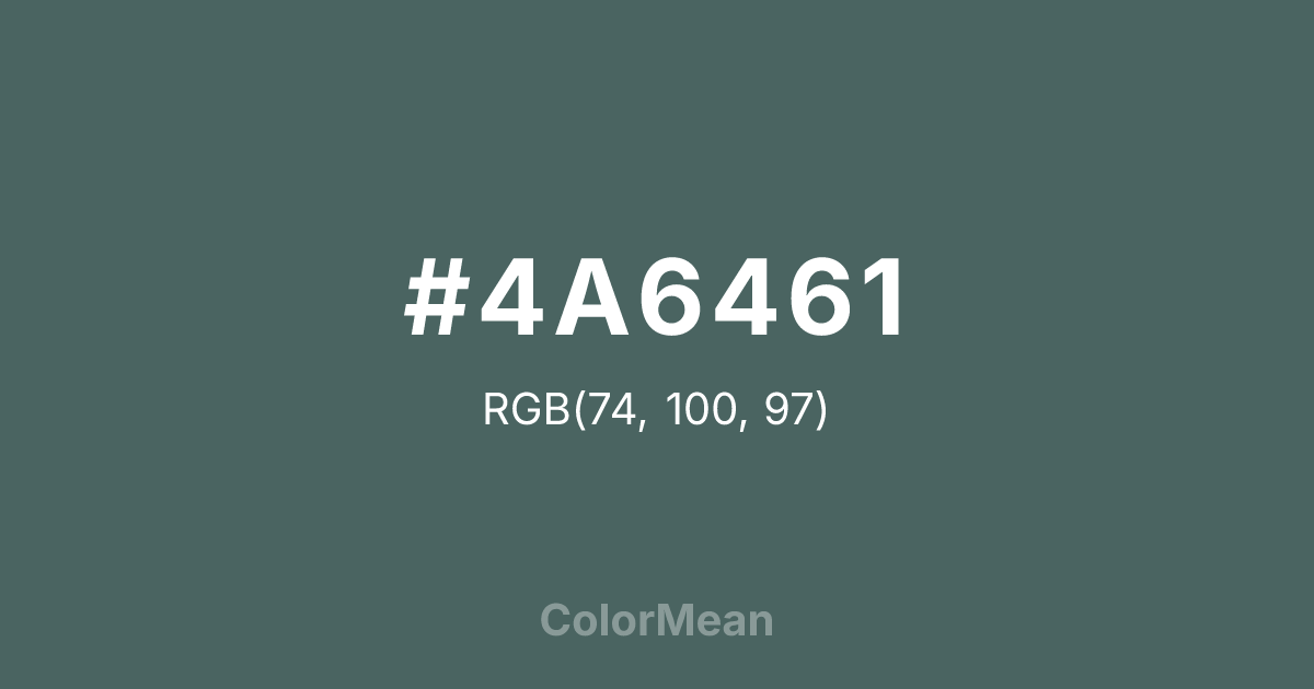 #4A6461 color swatch