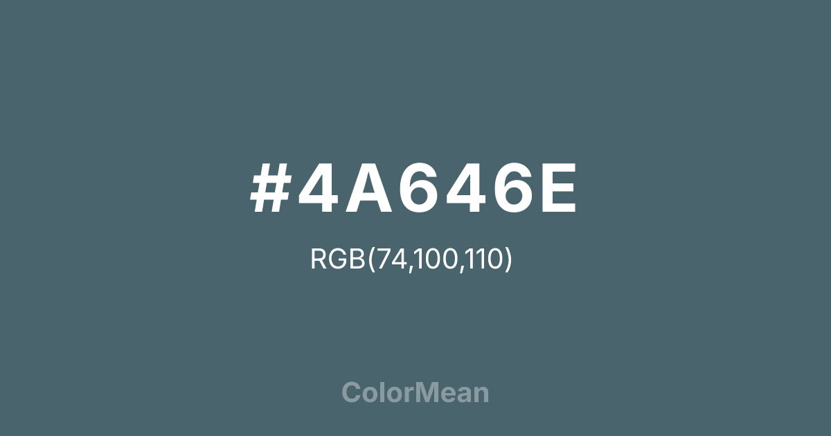 #4A646E color swatch