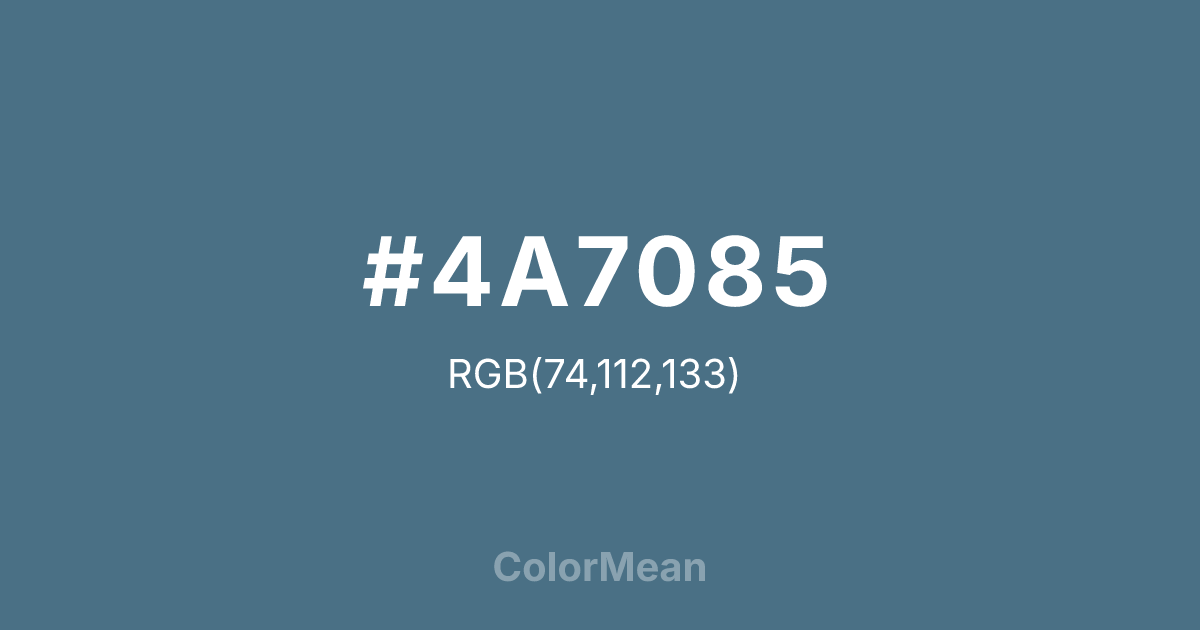 #4A7085 color swatch