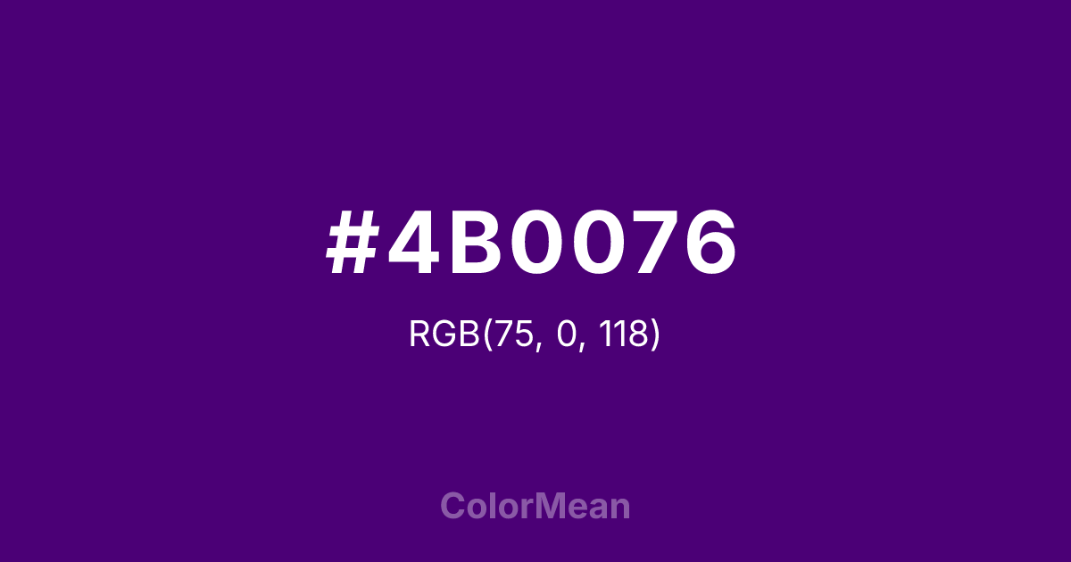 #4B0076 color swatch
