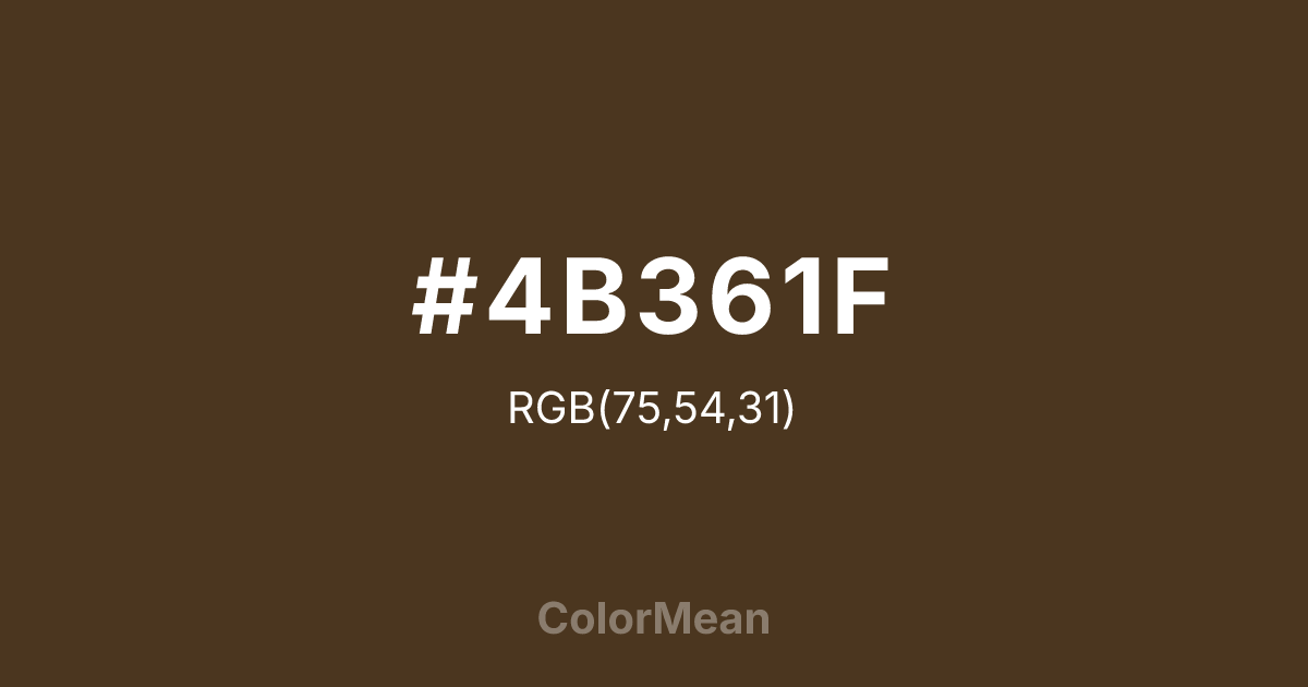#4B361F color swatch