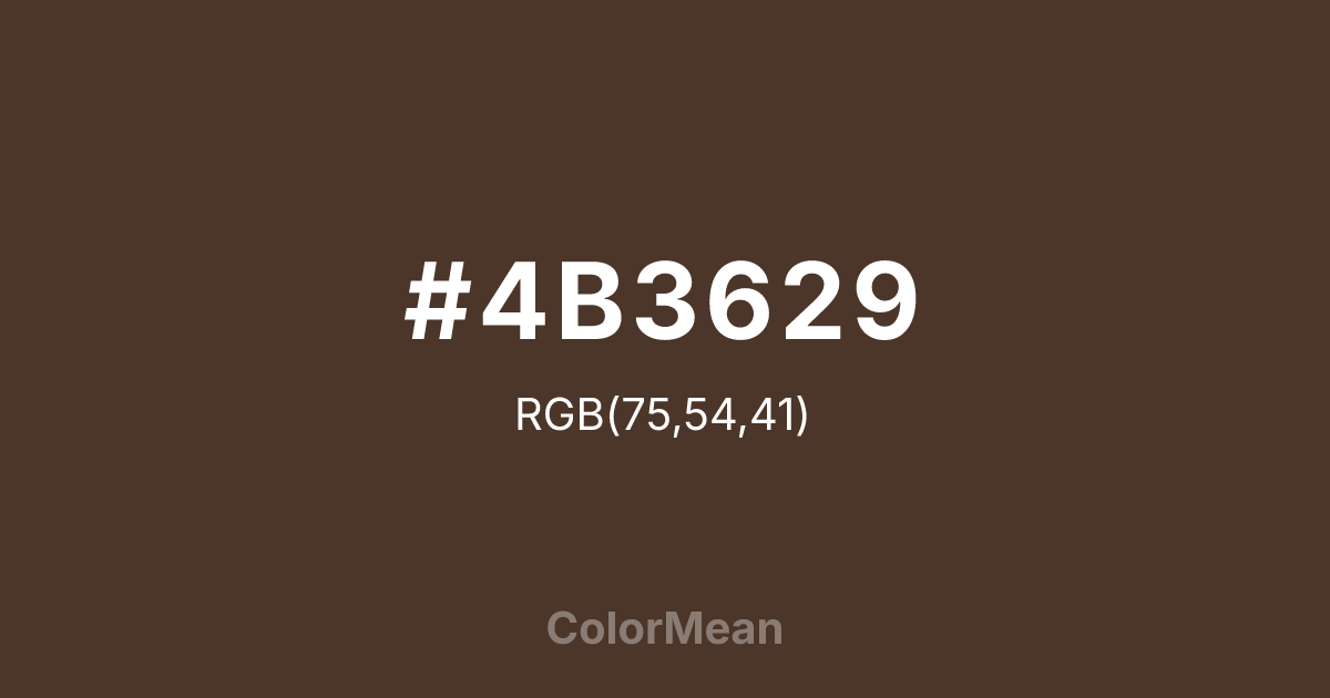 #4B3629 color swatch
