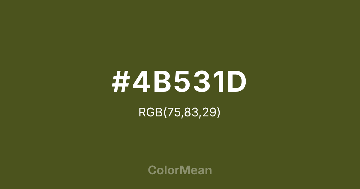 #4B531D color swatch