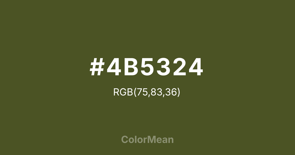 #4B5324 color swatch