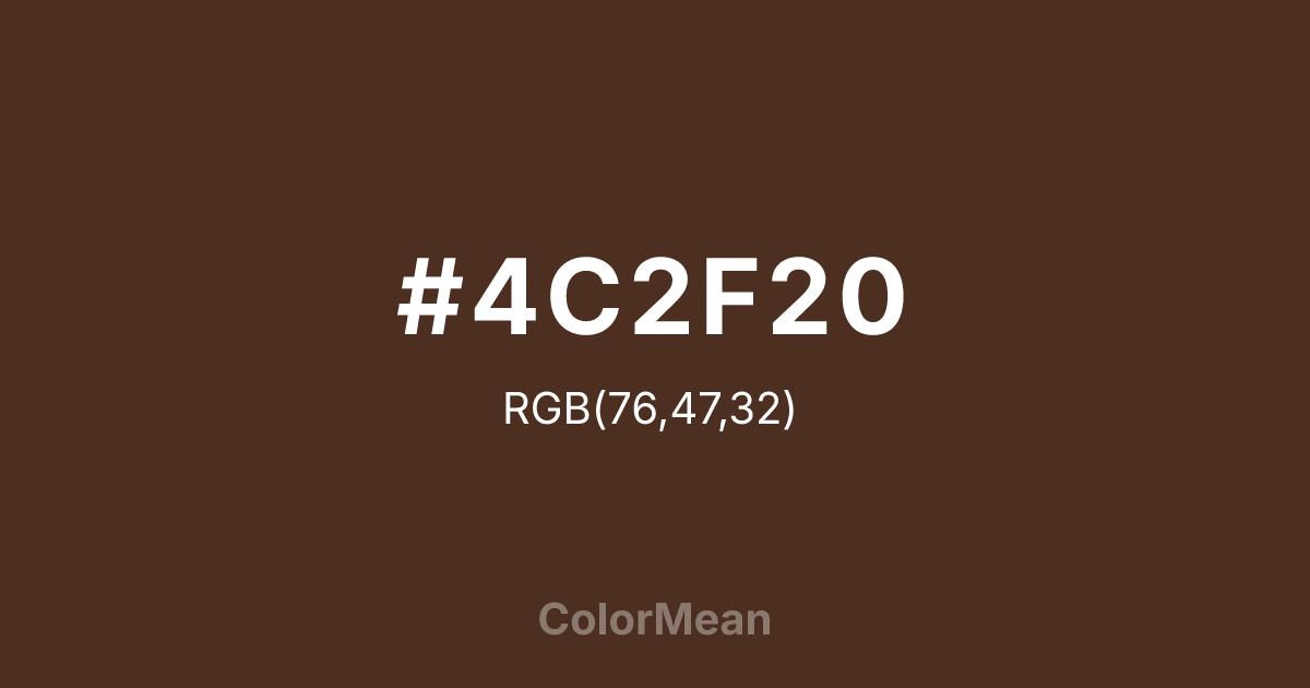 #4C2F20 color swatch
