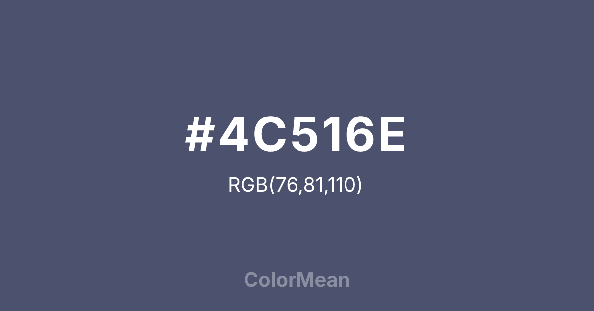 #4C516E color swatch