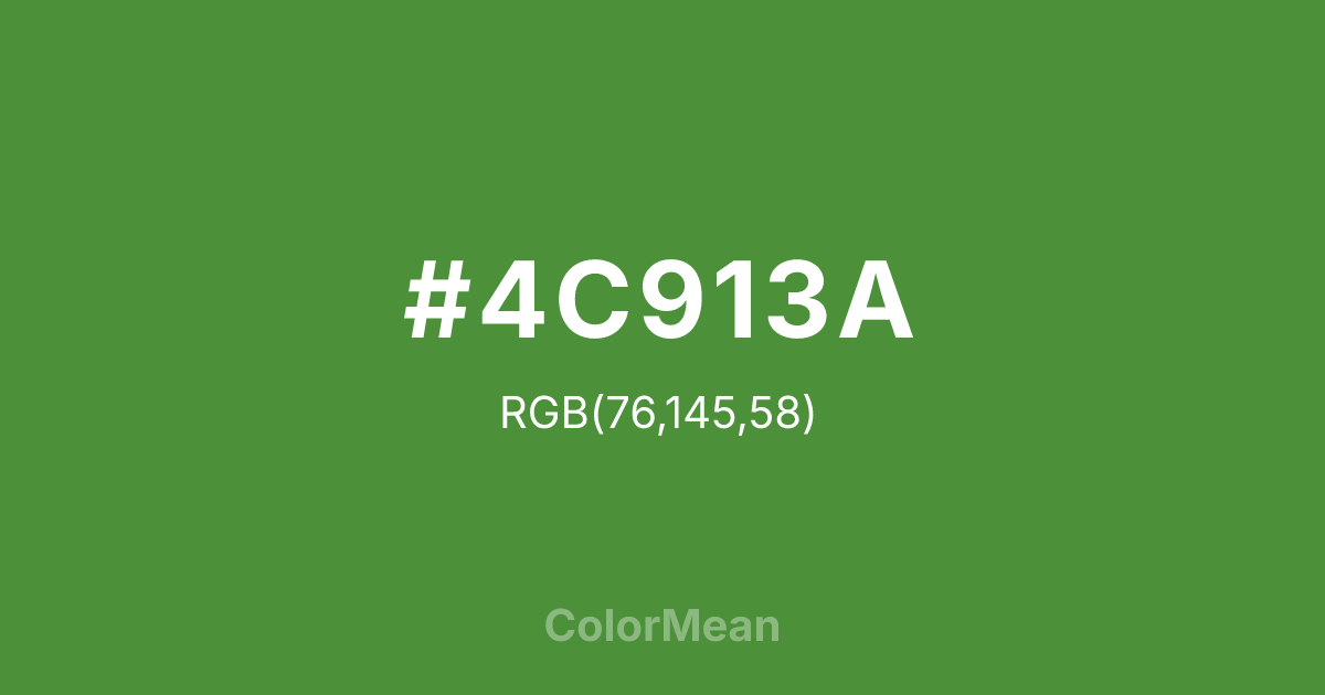 #4C913A color swatch