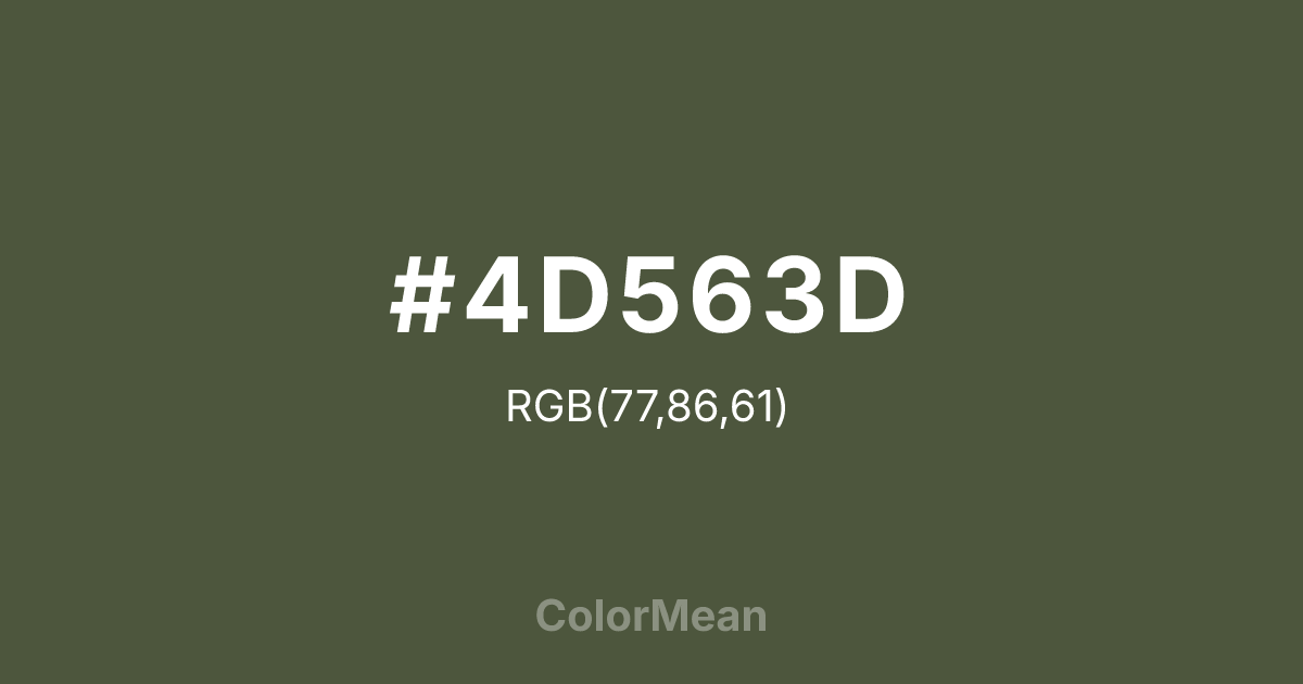 #4D563D color swatch