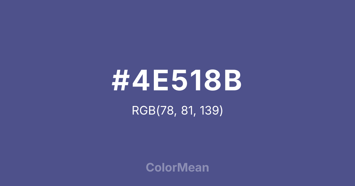 #4E518B color swatch