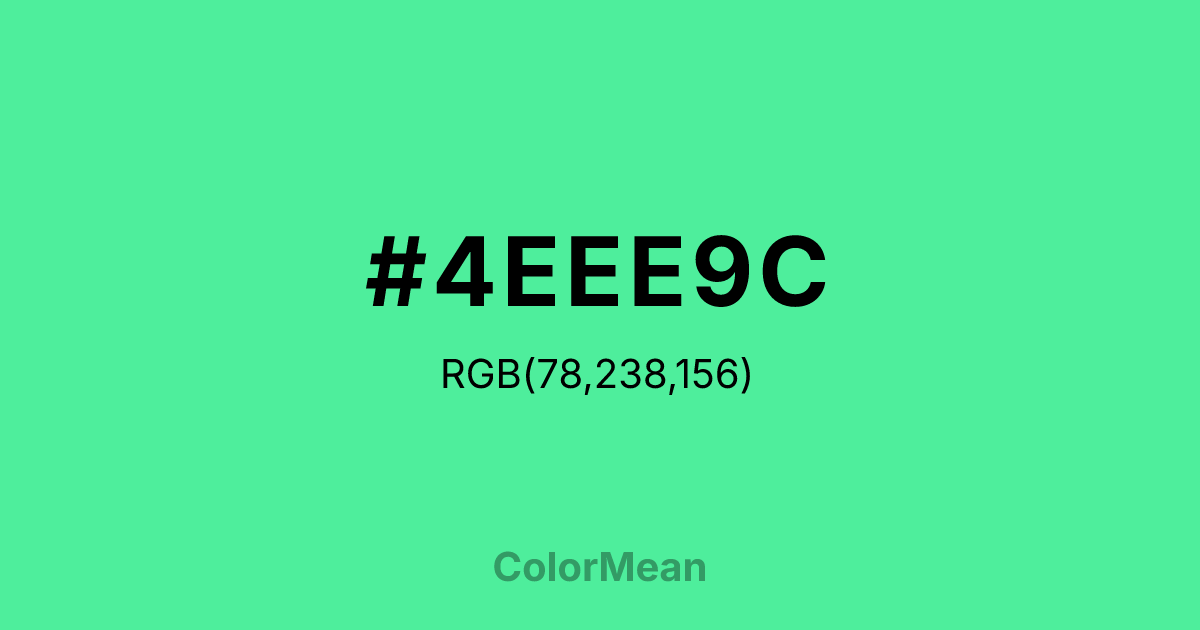 #4EEE9C color swatch