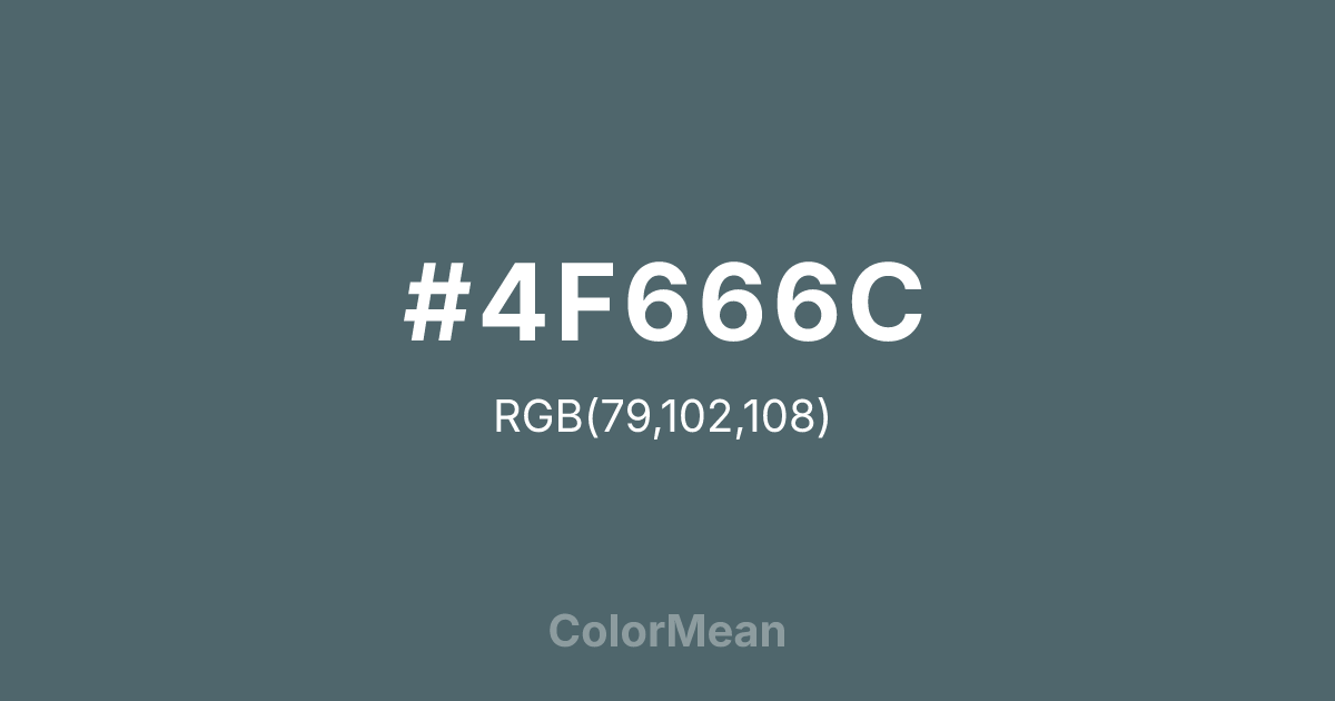 #4F666C color swatch